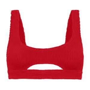 NWOT Bound by Bond-Eye Sasha Crop Cutout Ribbed Bathing Suit Swim Top $125